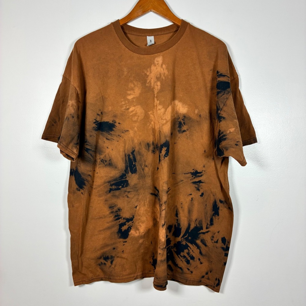 XL Bleach Tie Dye TShirt Heavy Cotton Streetwear Grunge Edgy Goth Punk Oversized